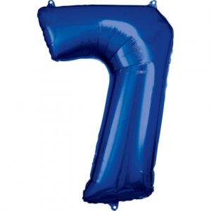 Balónek foliový číslo 88 cm modrý 7 ALBI
