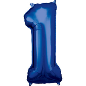Balónek foliový číslo 88 cm 1 modrý ALBI