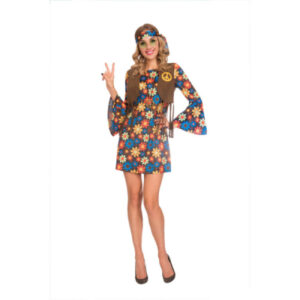 Kostým Hippie šaty s květy vel.L ALBI