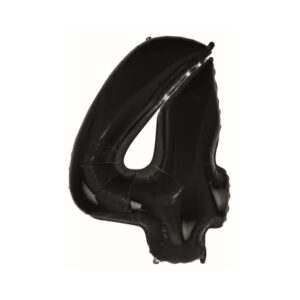 Balónek fóliový 92 cm černý číslo 4 Albi
