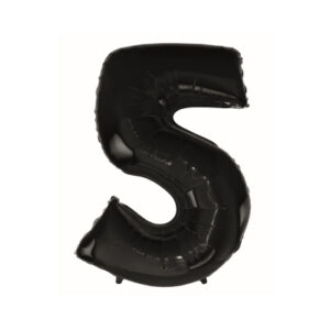 Balónek fóliový 92 cm černý číslo 5 Albi