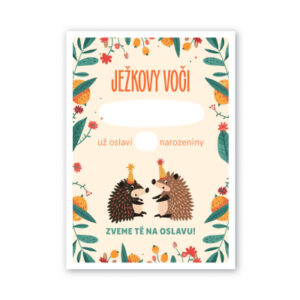 Pozvánky na oslavu Ježkovy voči 6 ks Albi