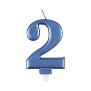 Svíčka dortová modrá číslo 2 Albi