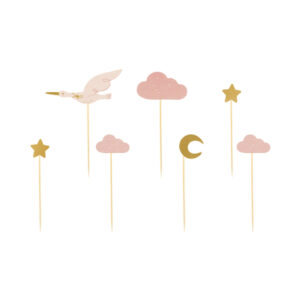 Zápich Čáp růžový 7 ks Albi