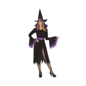 Kostým Čarodějka s kloboukem černo-fialová vel. S Albi