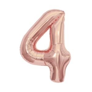 Balónek fóliový 85 cm rose gold číslo 4 Albi