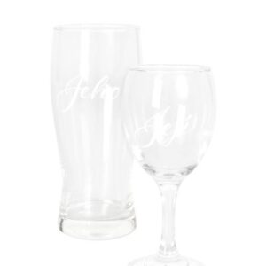 Svatební sada - Sklenička a půllitr Albi