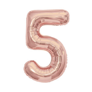 Balónek fóliový 85 cm rose gold číslo 5 Albi