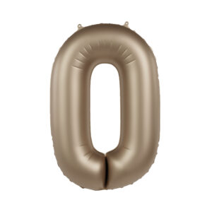 Balónek fóliový 86 cm zlatý matný číslo 0 Albi