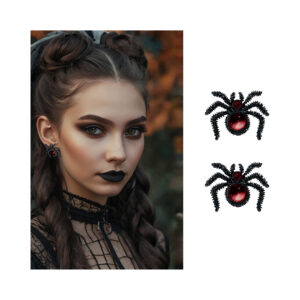 Náušnice Halloween Pavouk s kamínky Albi