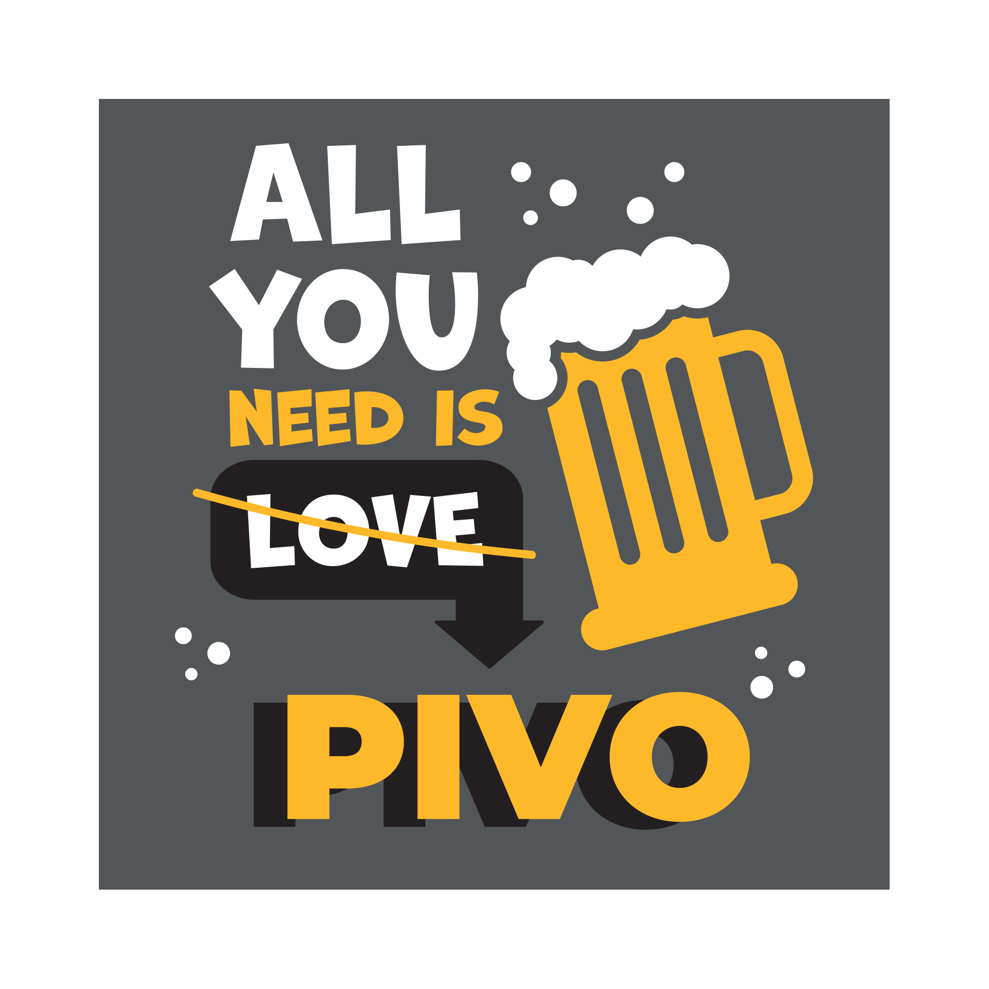 Pánské tričko - All you need is pivo, vel. L Albi - Obrázek 2