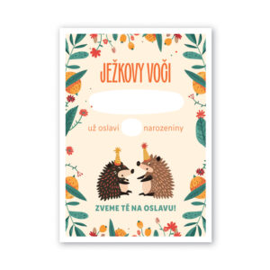 Pozvánky na oslavu Ježkovy voči 6 ks Albi