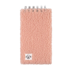 Chlupatý růžový zápisník se spirálou Albi