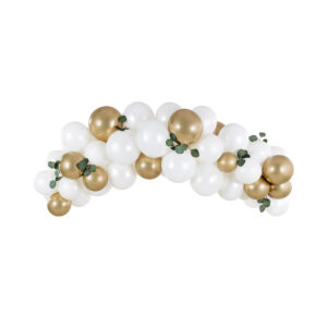 Balónková girlanda Svatba bílá a zlatá 60 ks Albi