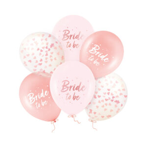 Balónky latexové Bride to be rose gold 6 ks Albi