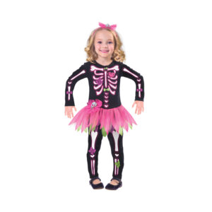 Kostým dětský Kostra růžová vel.4-6 let Albi