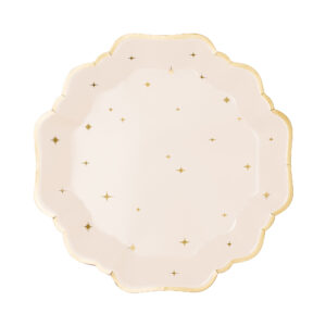 Talíře béžové s hvězdičkami 6 ks Albi