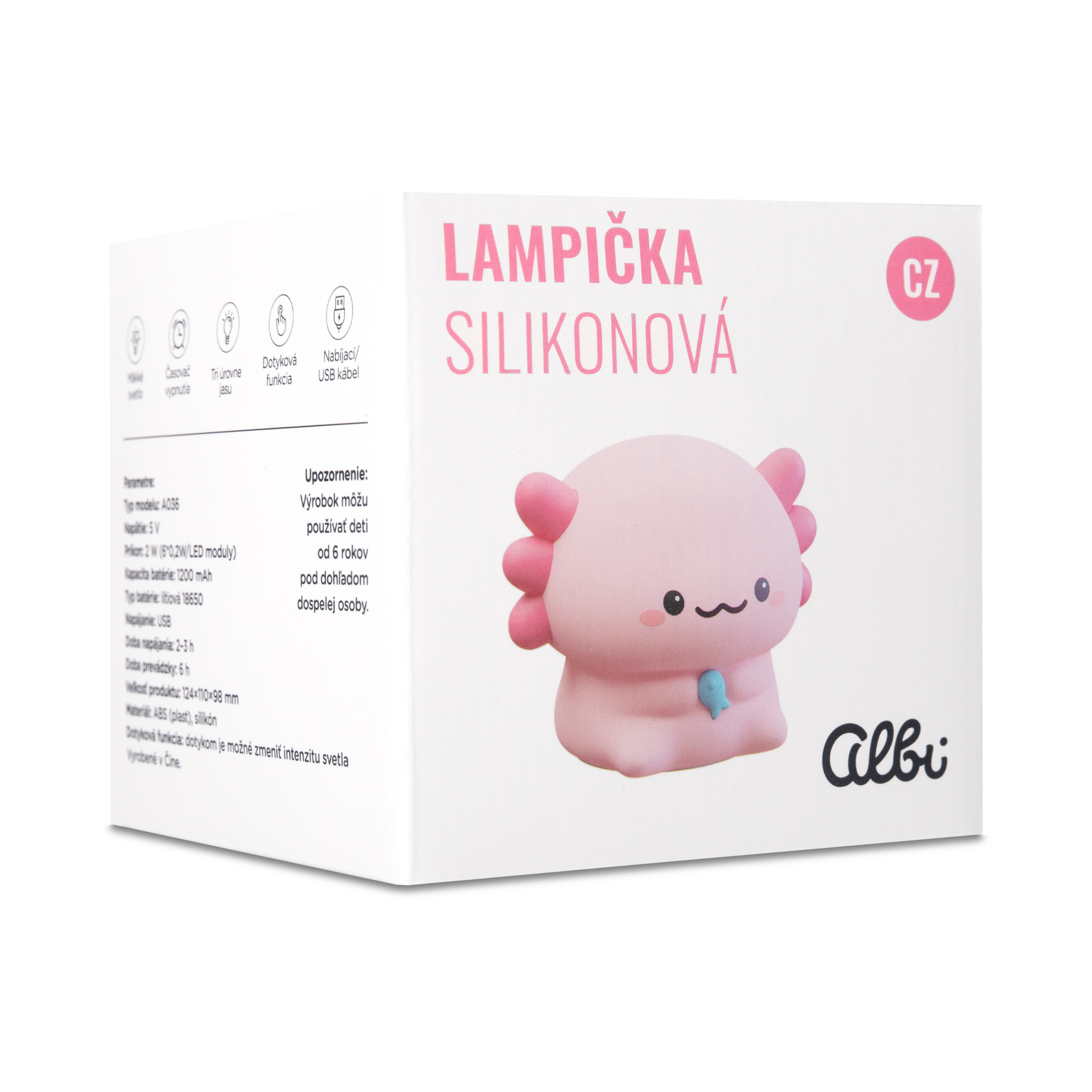 Dětská lampička - Axolotl Albi - Obrázek 3
