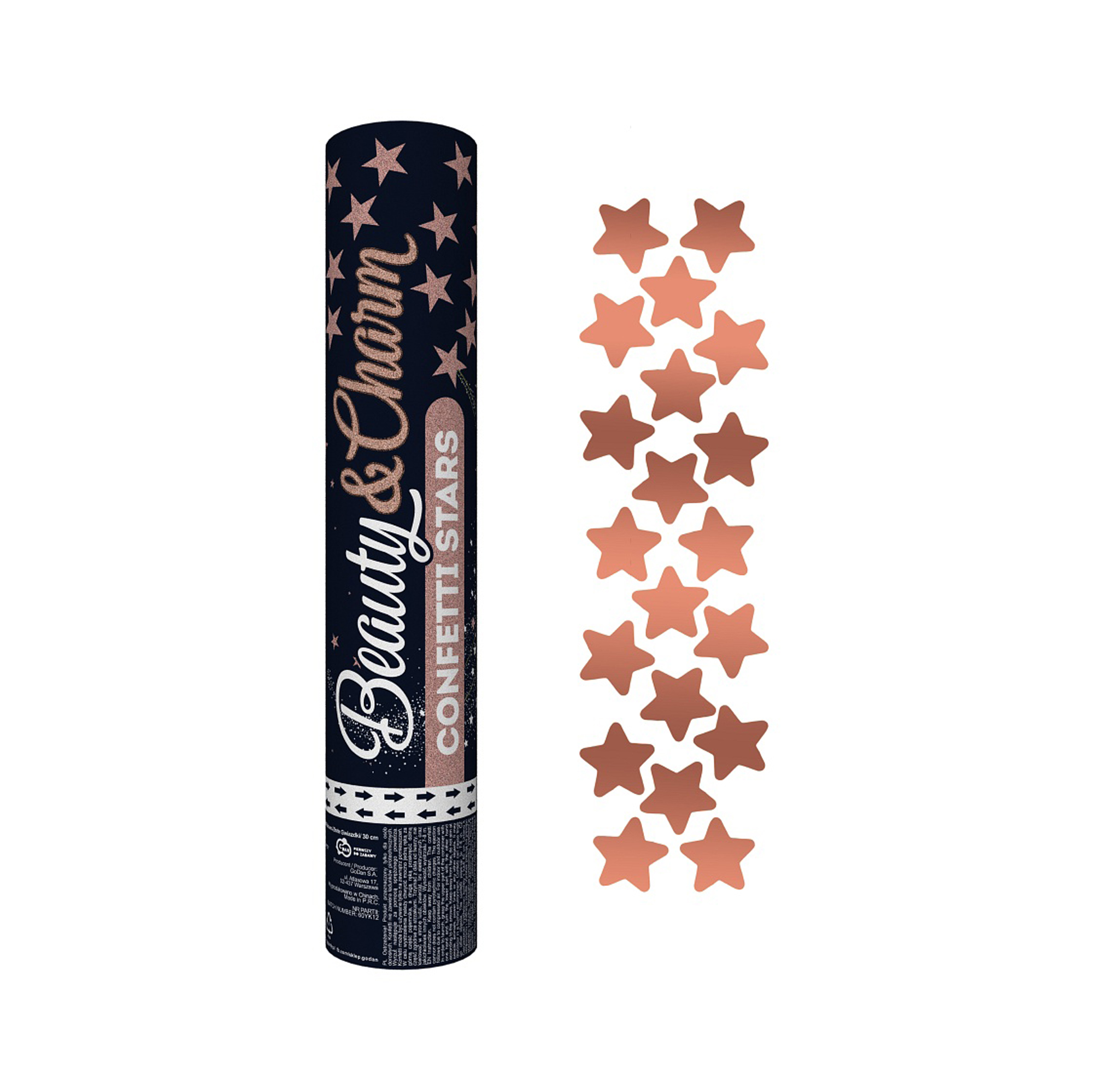 Konfety vystřelovací hvězdy rose gold 30 cm Albi