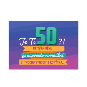 3D přání s pop-up efektem - 50 narozeniny Albi