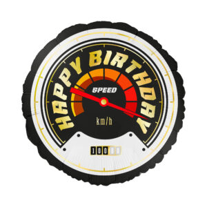 Balónek fóliový Happy Birthday závodní tachometr Albi