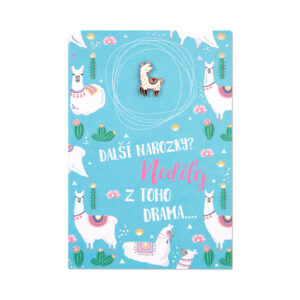 Narozeninové přání s broží - Lama Albi