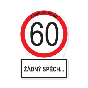 Přání k narozeninám - Dopravní značka 60 let Albi