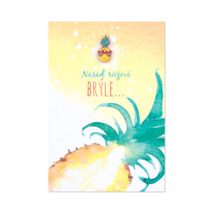 Přání s broží - Ananas Albi