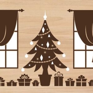 Velká dřevěná kapsa na peníze - Vánoce Albi