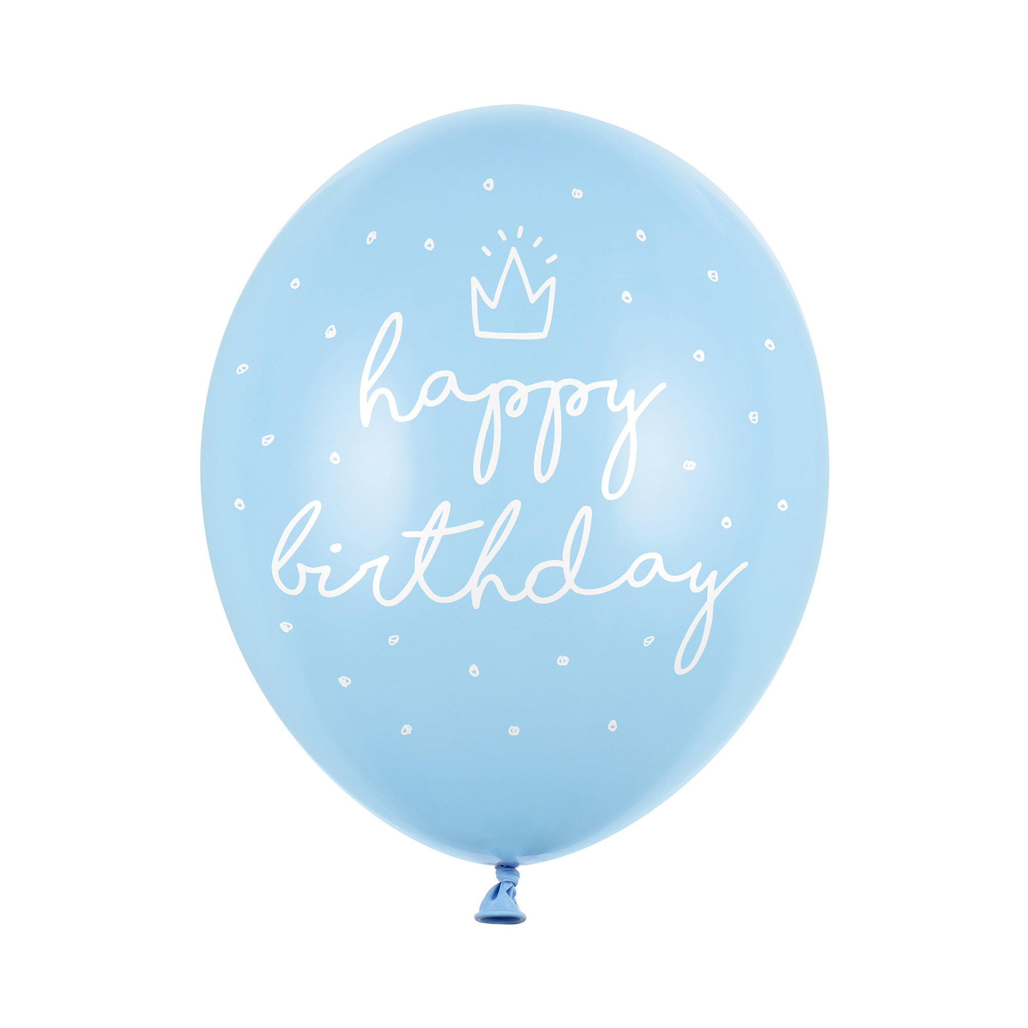 Balónky latexové modré s korunkou 6 ks Albi