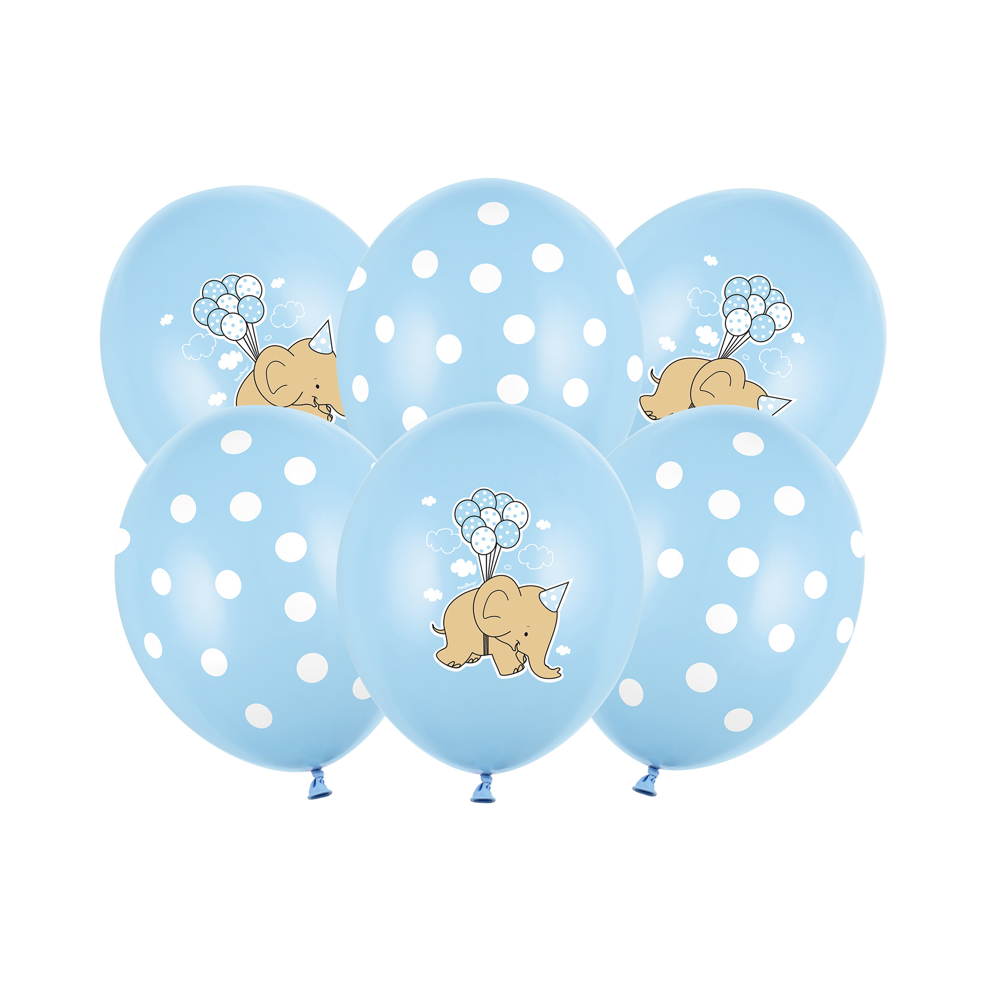 Balónky latexové modré se slonem 6 ks Albi