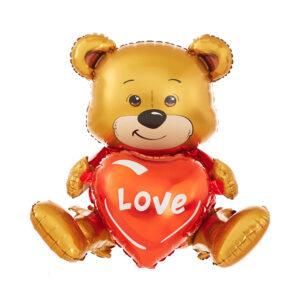 Balónek fóliový DIY Medvídek se srdcem Love