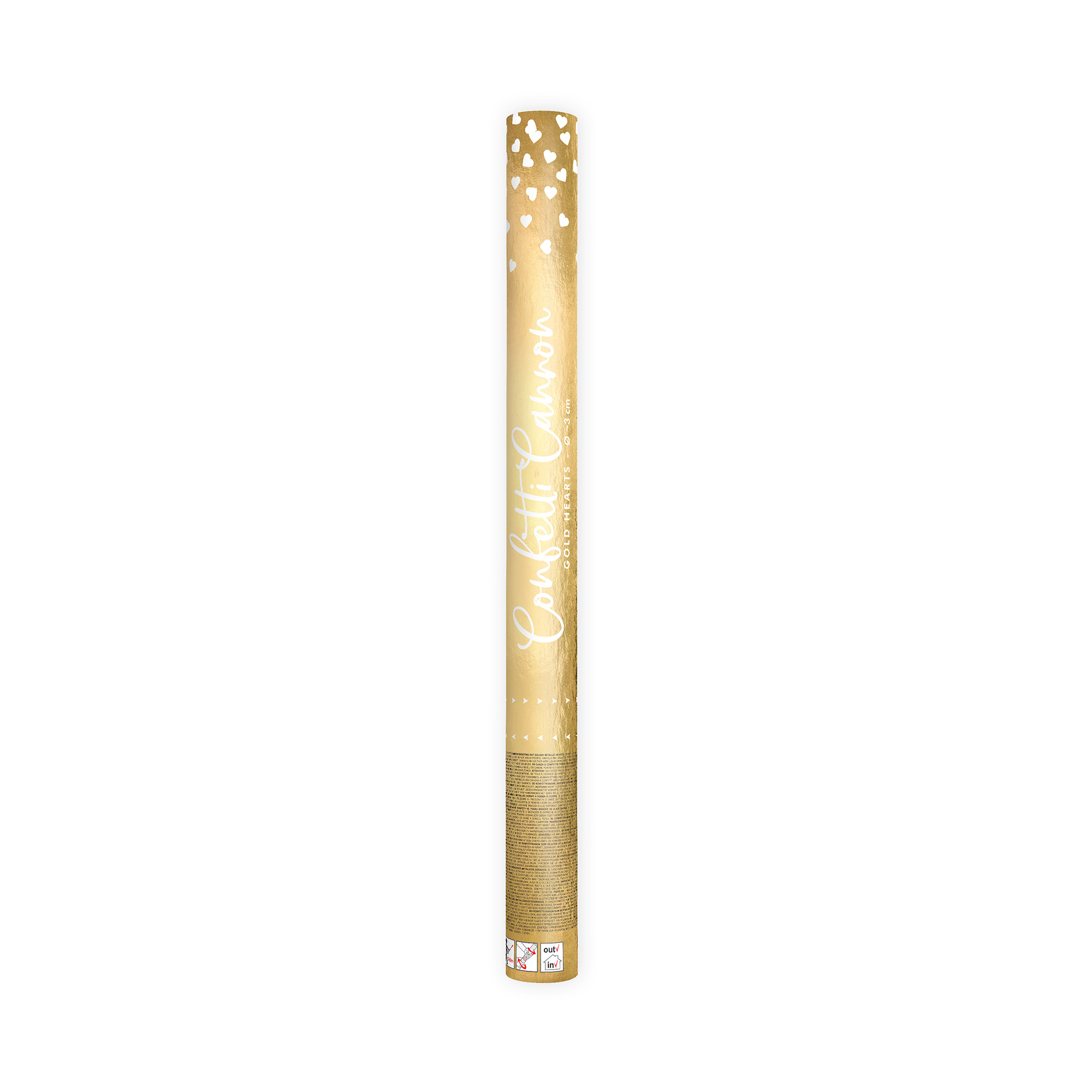 Konfety vystřelovací zlatá srdce 60 cm Albi - Obrázek 2