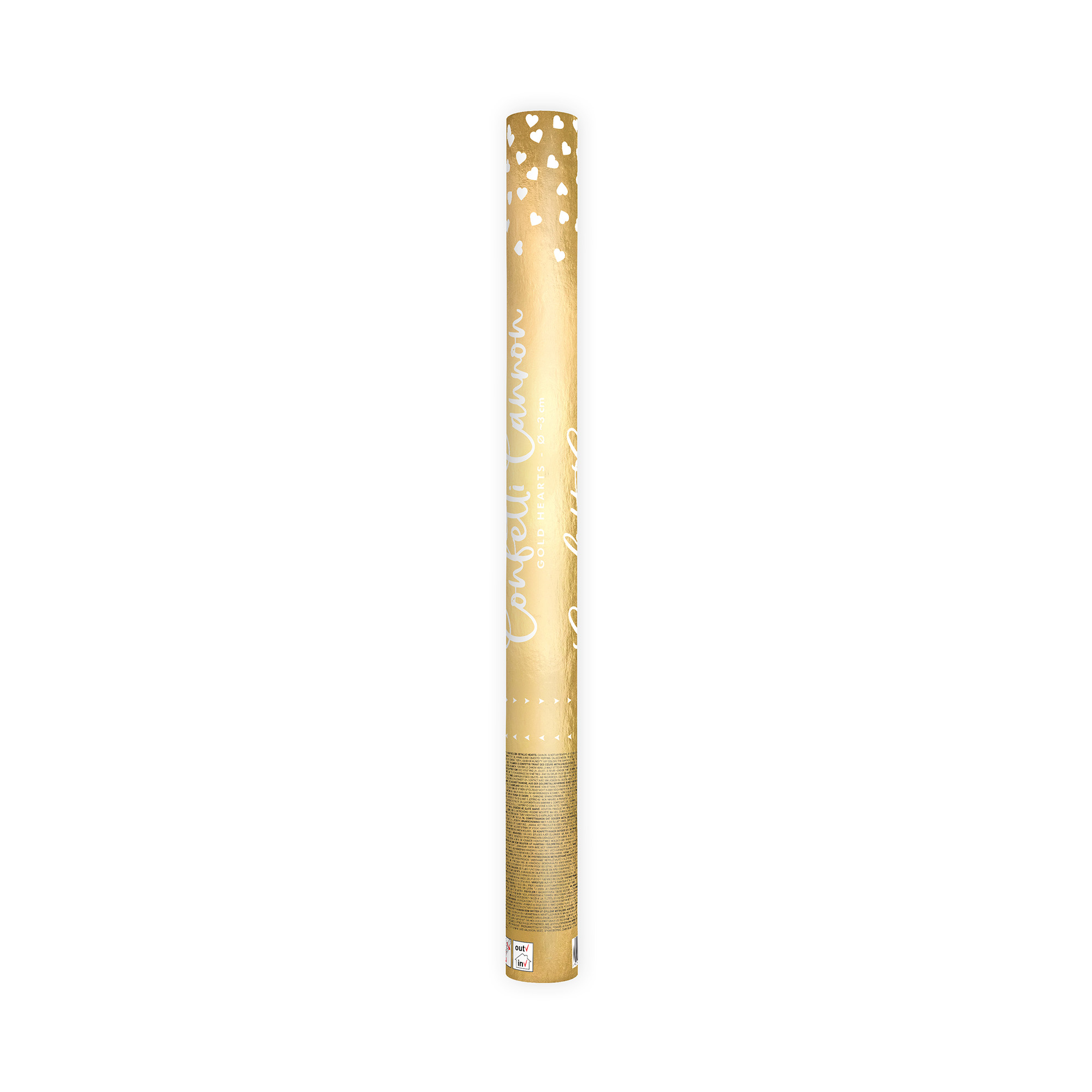 Konfety vystřelovací zlatá srdce 60 cm Albi - Obrázek 3