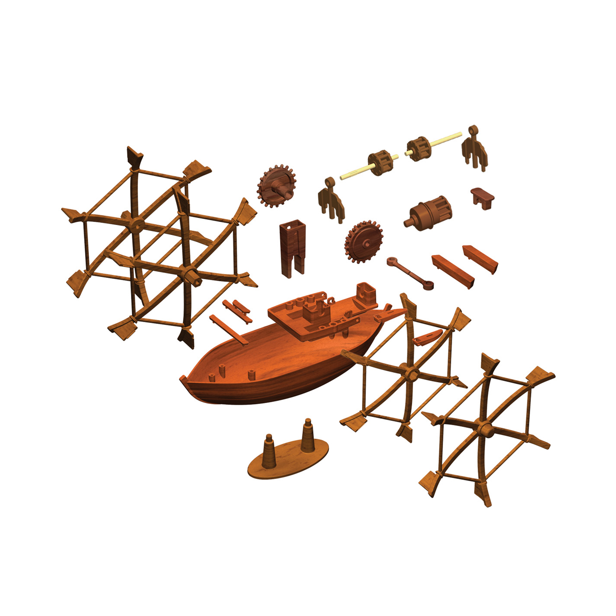 Stavebnice Leonardo Da Vinci - Šlapací loď Albi - Obrázek 3