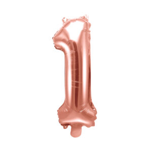 Balónek fóliový 35 cm rose gold číslo 1 Albi
