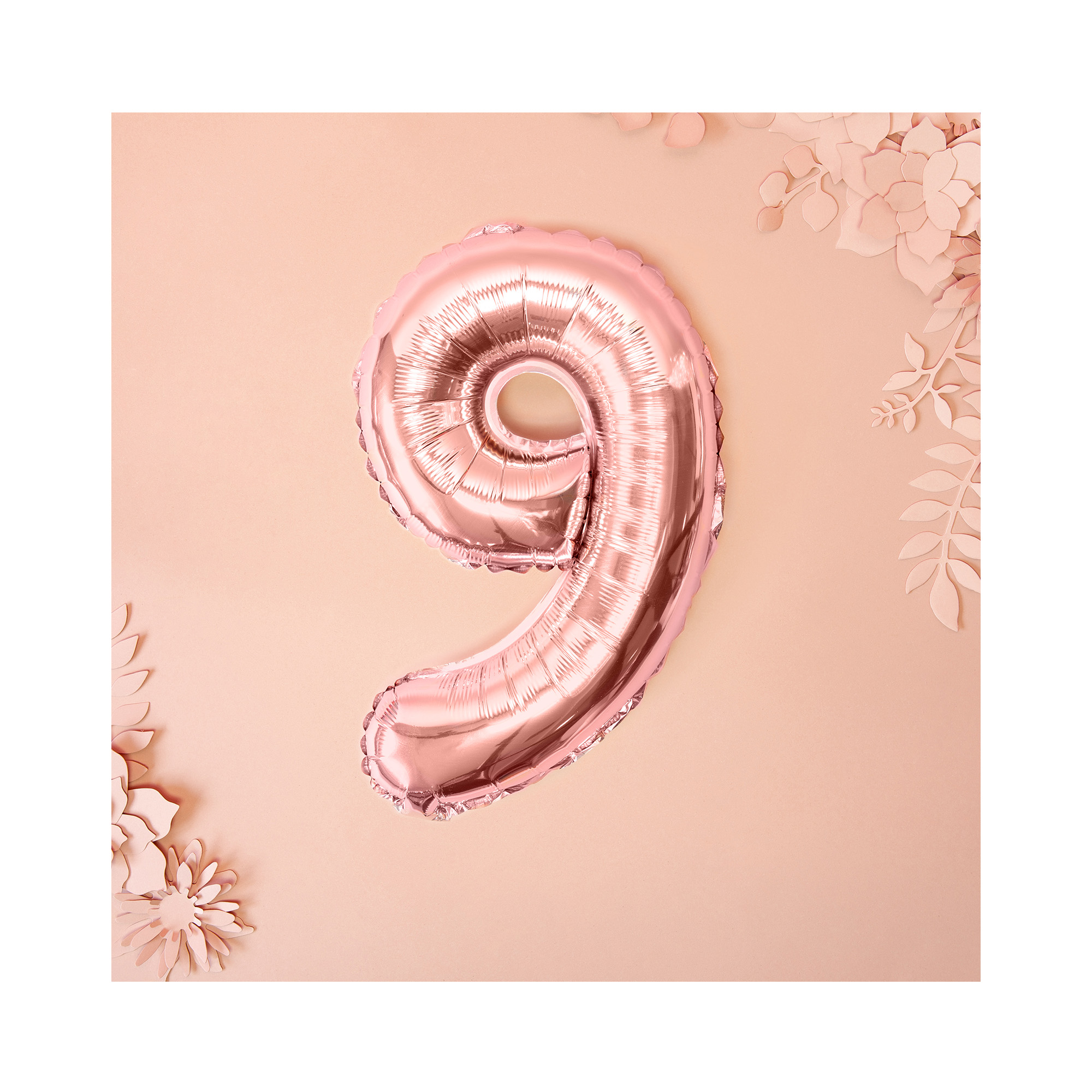 Balónek fóliový 35 cm rose gold číslo 9 Albi - Obrázek 2