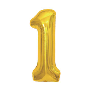 Balónek fóliový 85 cm zlatý číslo 1 Albi