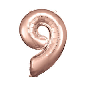 Balónek fóliový 88 cm rose gold číslo 9 Albi