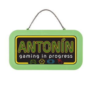 Neonová cedulka se jménem - Antonín Albi