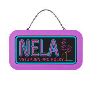 Neonová cedulka se jménem - Nela Albi