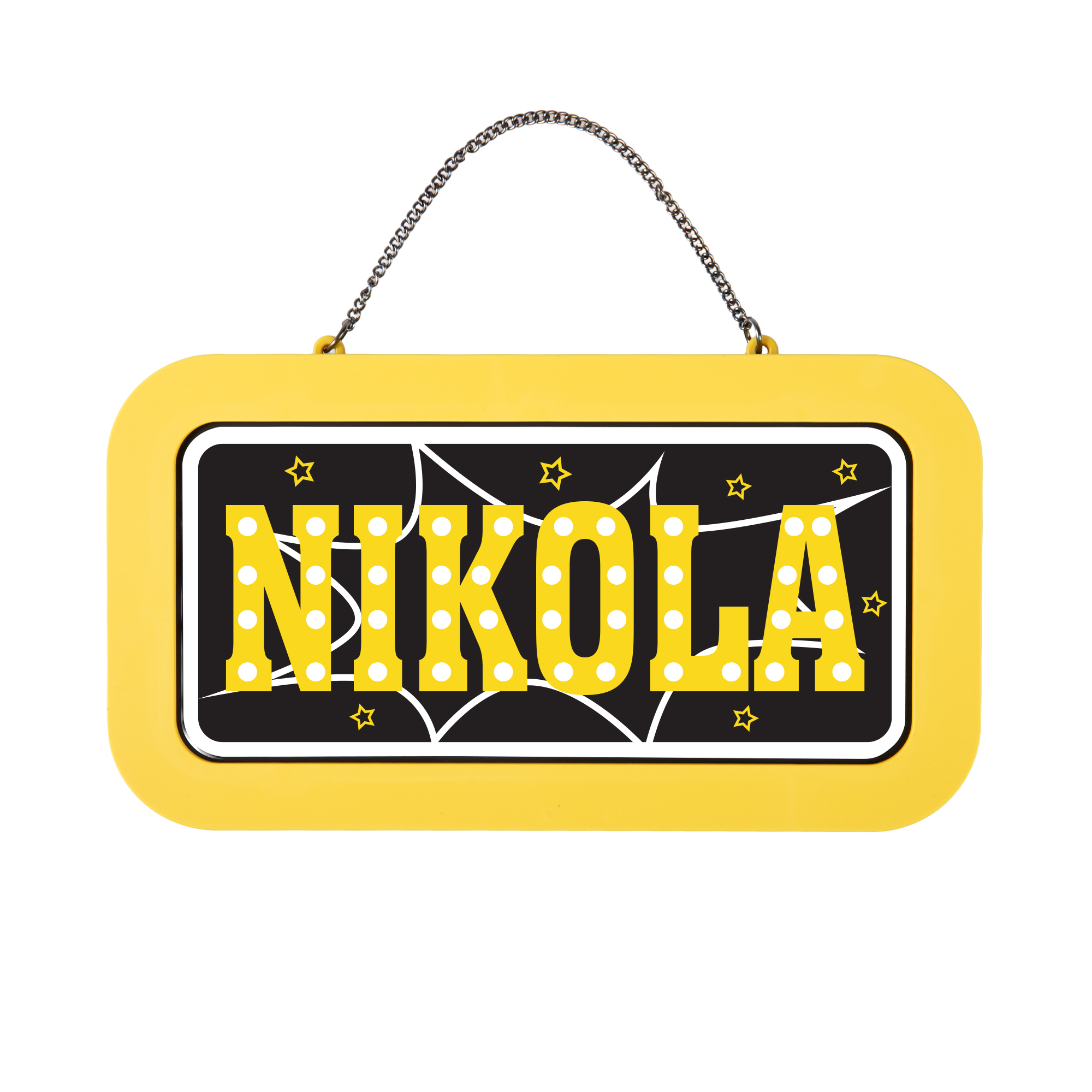 Neonová cedulka se jménem - Nikola Albi