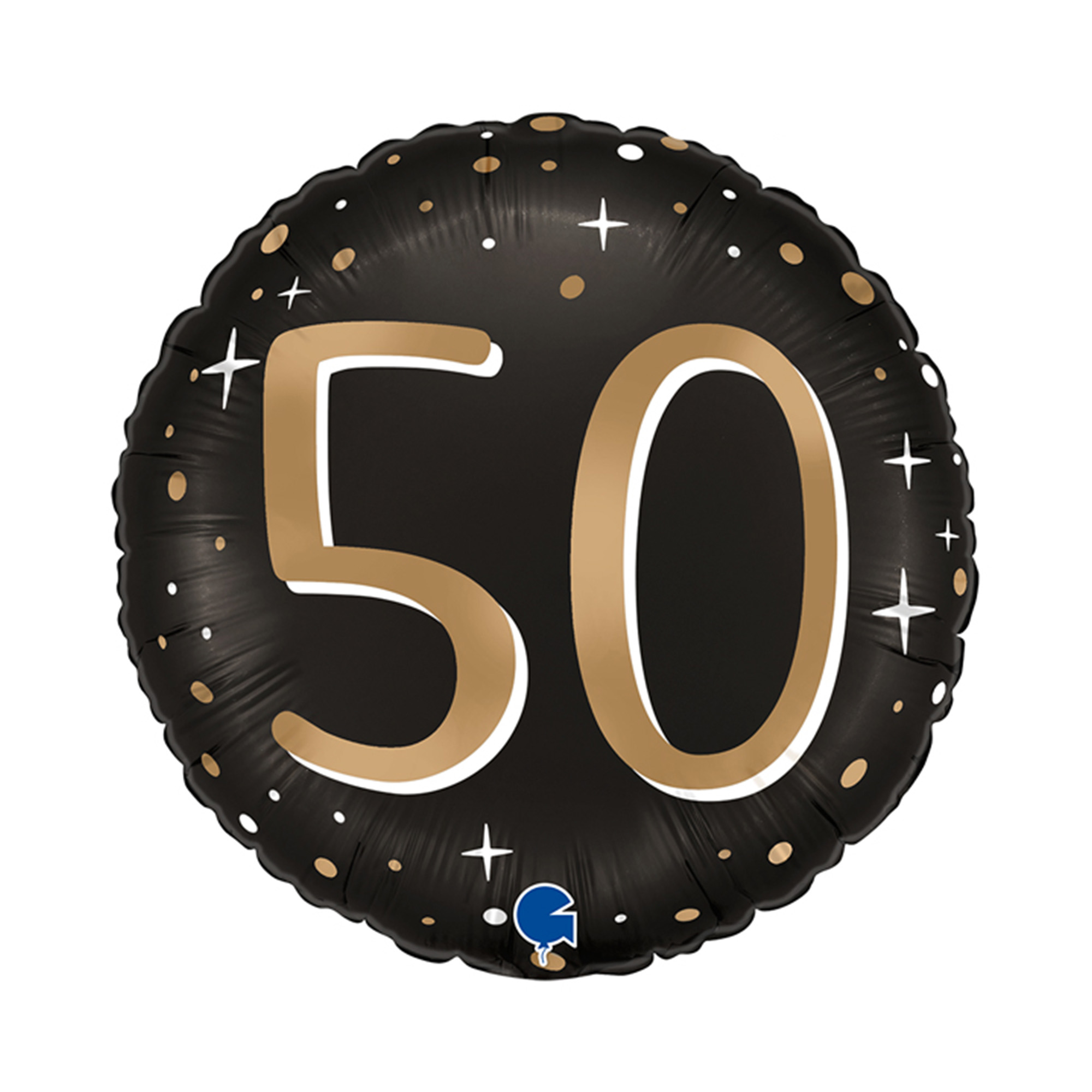 Balónek fóliový Jubileum 50 let černo-zlatý Albi