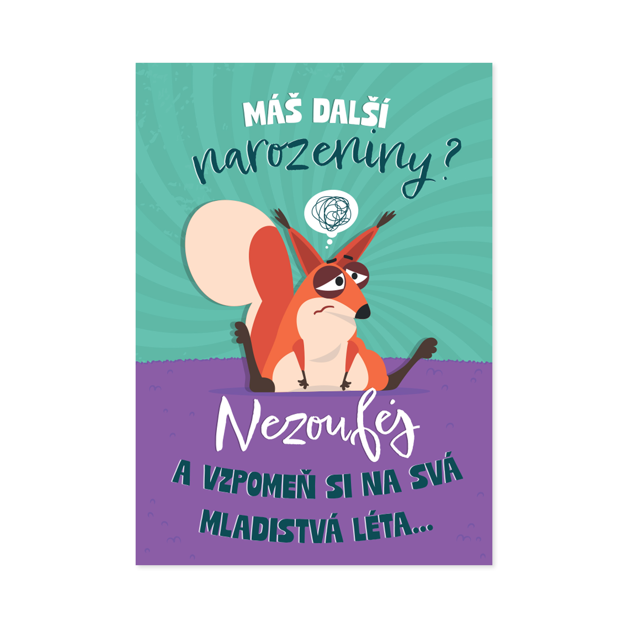 Hrací přání k narozeninám - Veverka Albi