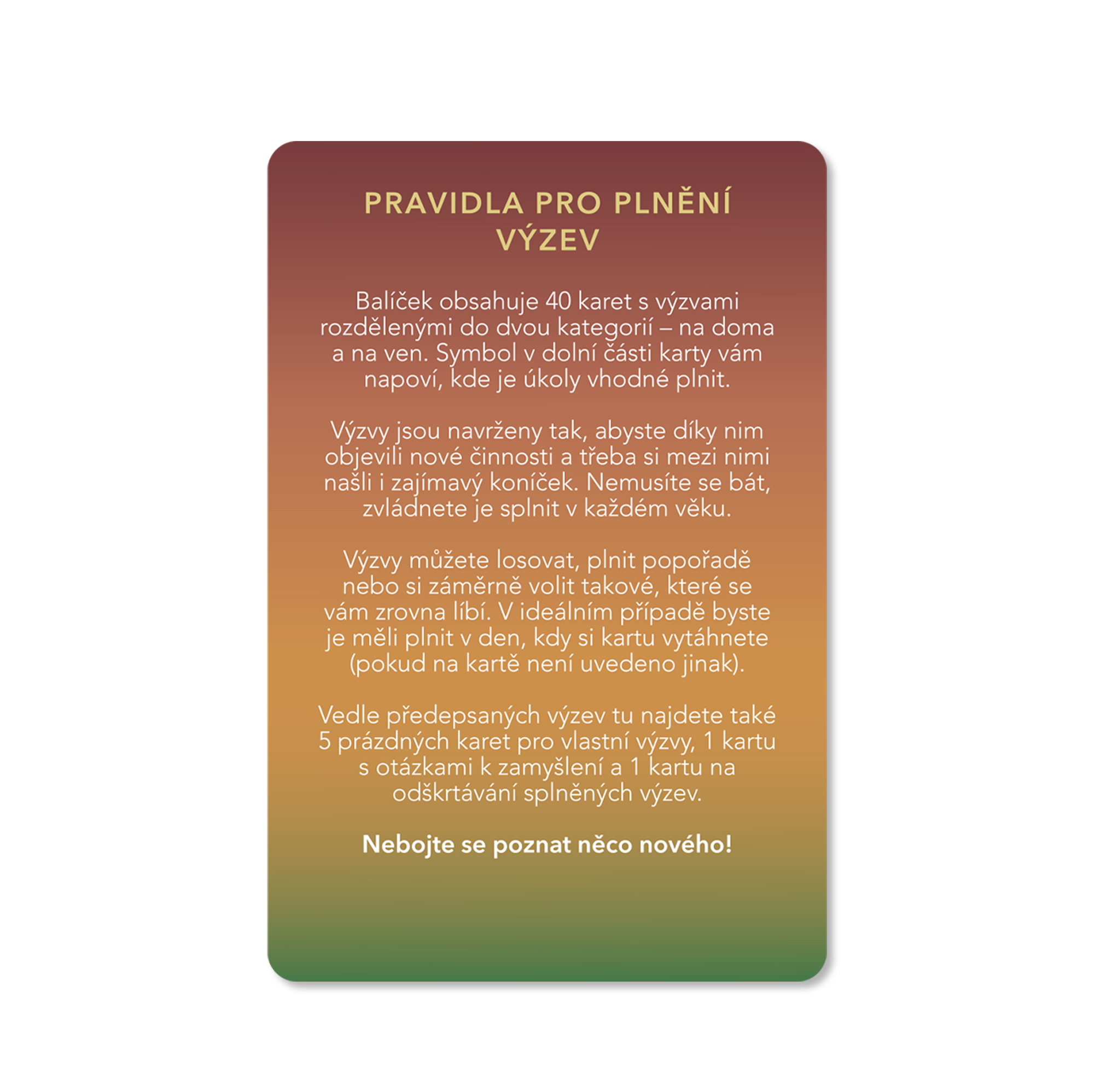 Karetní výzvy – Pro starší a pokročilé - Obrázek 3