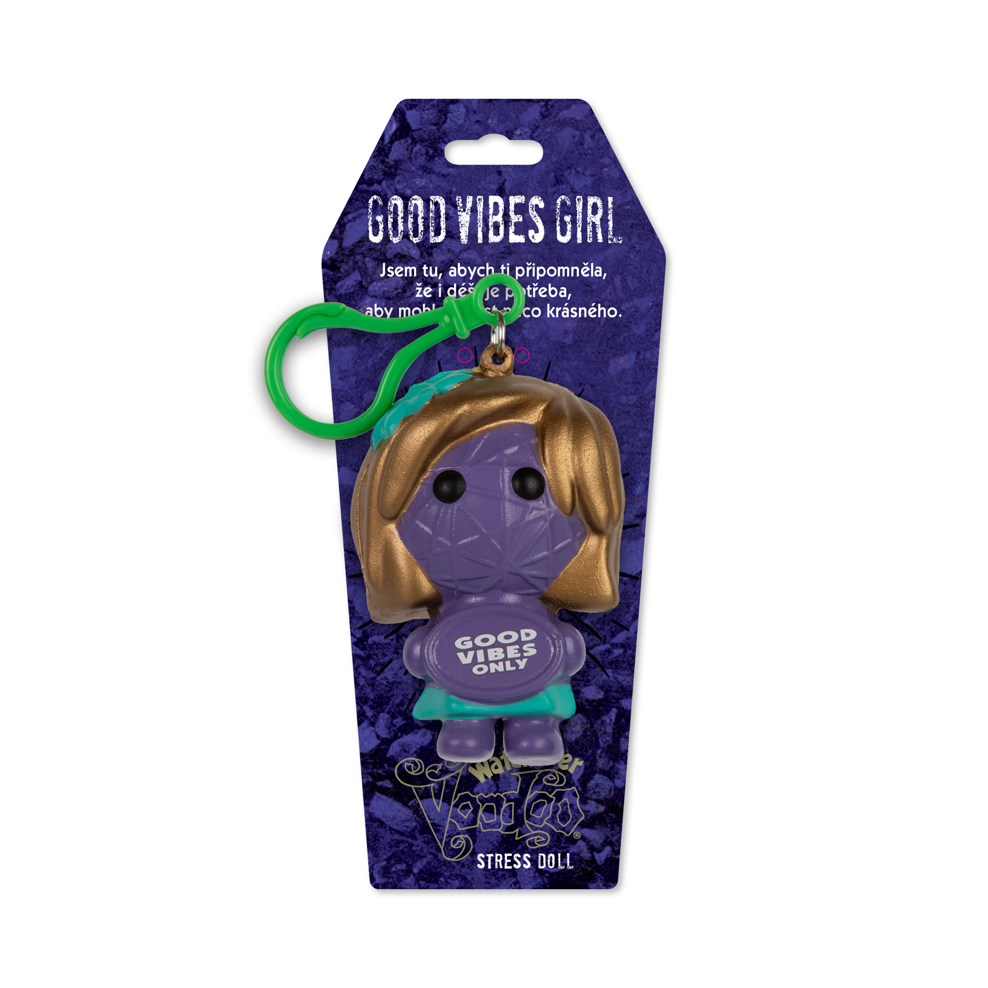 Antistresová klíčenka - Good Vibes Girl Albi - Obrázek 2
