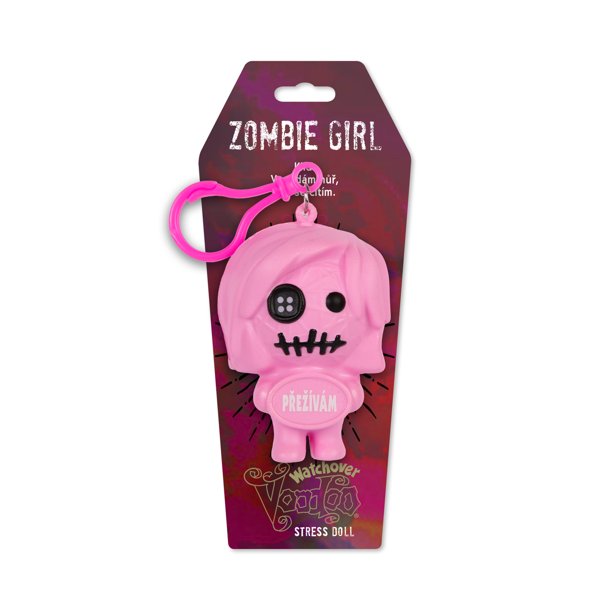 Antistresová klíčenka - Zombie Girl Albi - Obrázek 2