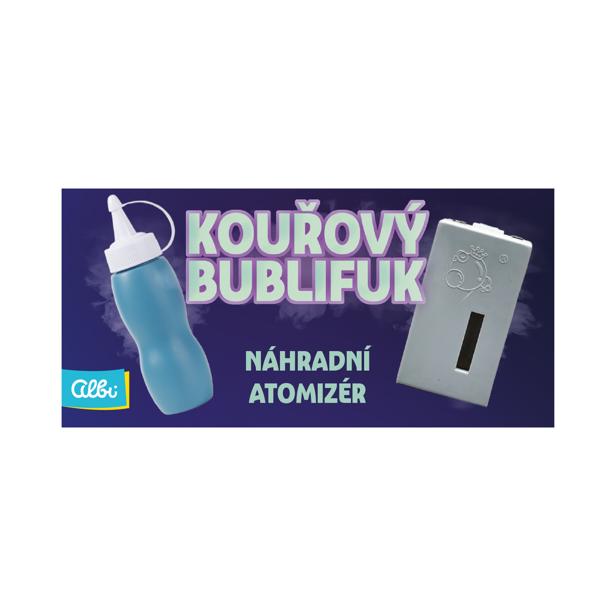 Kouřový bublifuk - Náhradní bublinová směs a atomizér Albi - Obrázek 2